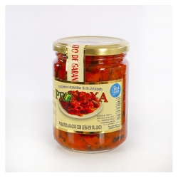 Pimientos asado con leña en su jugo